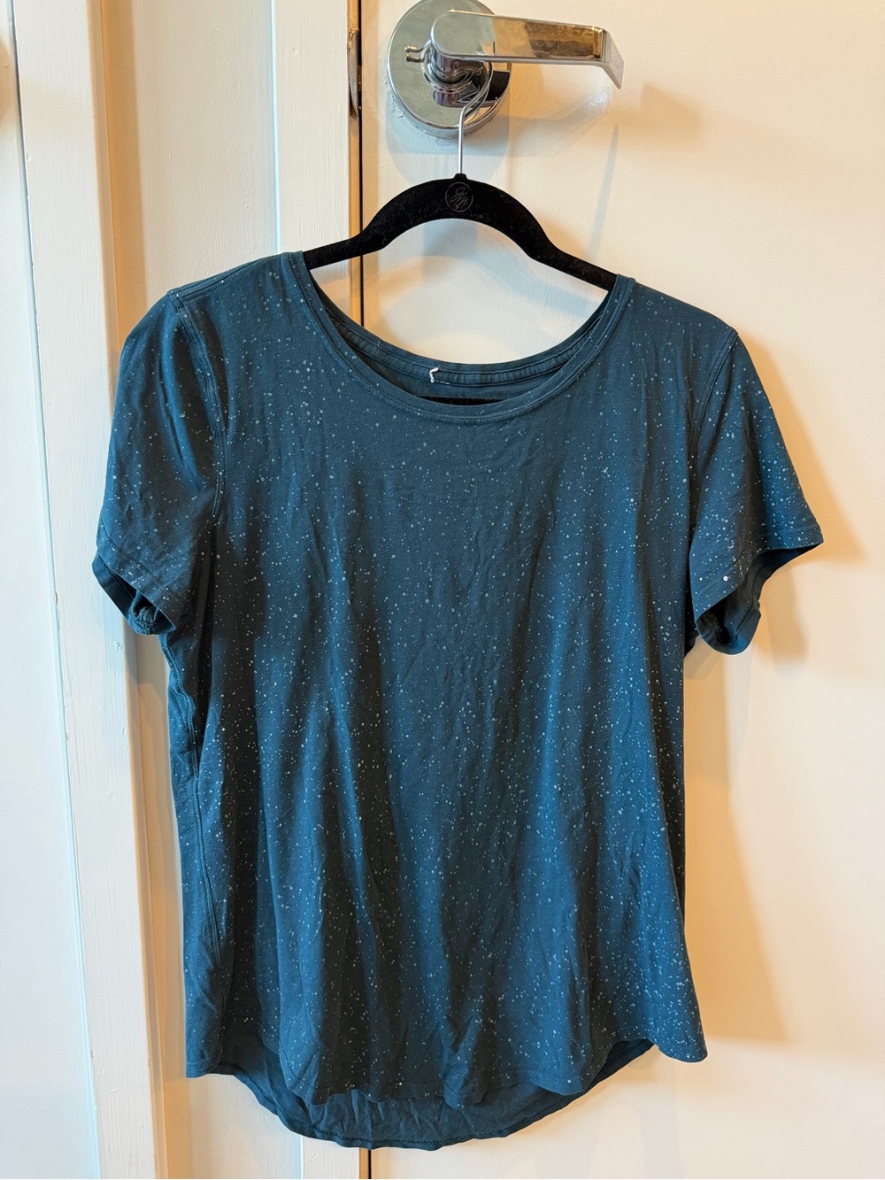 Lululemon Women's Dark Teal Speckled Short Sleeve Tee